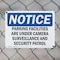 Signmission Parking Facilities Surveillance Patrols OSHA Notice Sign, Plastic, 10in W x 7in L, 2PK OS-2PACK-NS-P-710-L-16321 - alternate 6